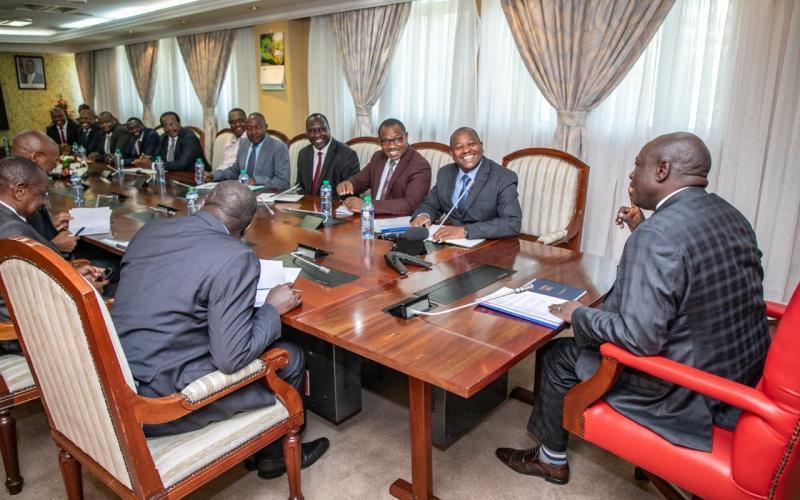 File image of Deputy President Rigathi Gachagua with KTDA Board members.